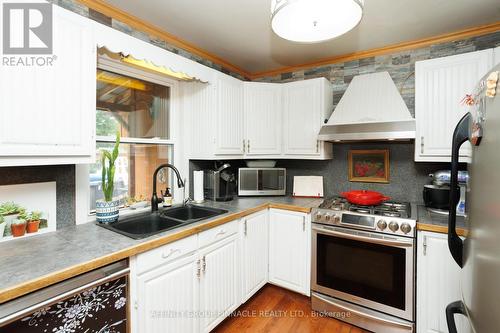 42 St David Street, Kawartha Lakes (Lindsay), ON - Indoor Photo Showing Kitchen With Double Sink