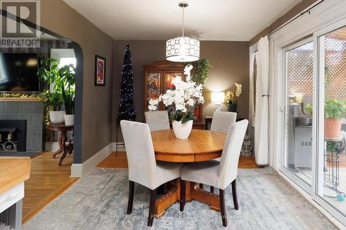 42 St David Street, Kawartha Lakes (Lindsay), ON - Indoor Photo Showing Dining Room With Fireplace