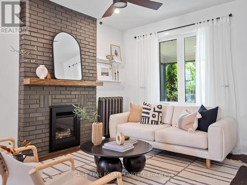 40 Fern Avenue, Toronto, ON - Indoor Photo Showing Living Room With Fireplace