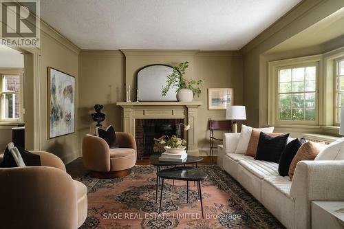 59 Eastbourne Avenue, Toronto, ON - Indoor Photo Showing Living Room With Fireplace