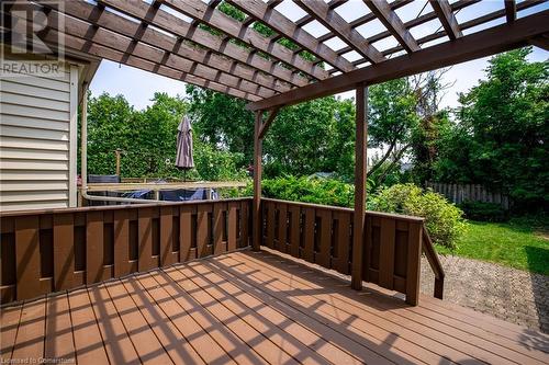 Deck with trellis - 242 Glendale Avenue N, Hamilton, ON - Outdoor With Exterior