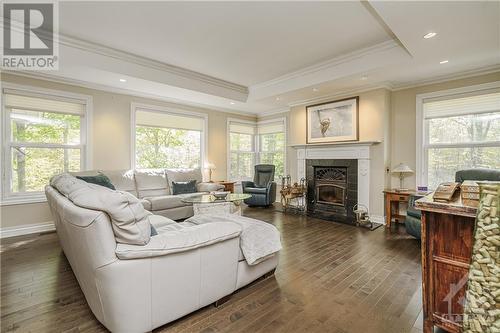 1329 Quarry Road, Carleton Place, ON - Indoor Photo Showing Living Room With Fireplace