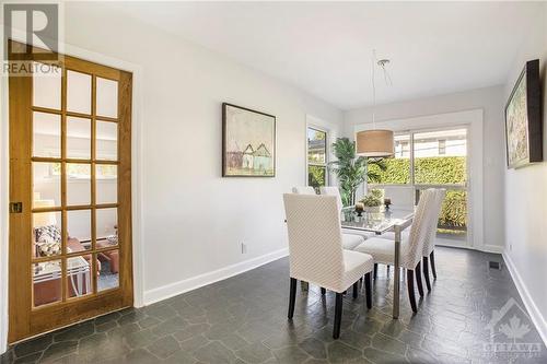 Dining with door to family room - 46 Farnham Crescent, Ottawa, ON - Indoor Photo Showing Dining Room