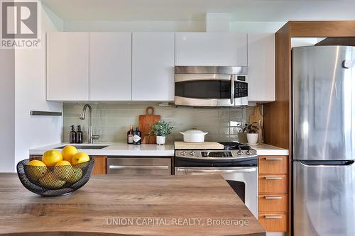 313 - 25 Stafford Street, Toronto, ON - Indoor Photo Showing Kitchen With Stainless Steel Kitchen With Upgraded Kitchen