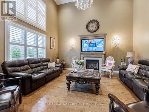 37 Red Cardinal Trail, Richmond Hill, ON - Indoor Photo Showing Living Room With Fireplace