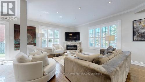 28 Preston Hill Crescent, Vaughan, ON - Indoor Photo Showing Living Room With Fireplace