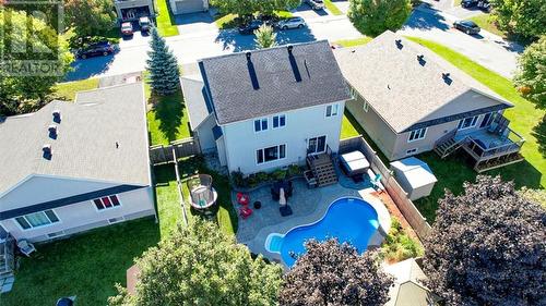 Arial view of back of property. - 86 Sinclair Avenue, Carleton Place, ON - Outdoor With In Ground Pool With Deck Patio Veranda