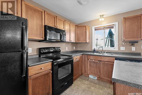 487 Blakeney Crescent, Saskatoon, SK - Indoor Photo Showing Kitchen With Double Sink