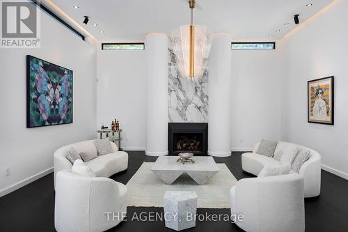 45 Park Lane Circle, Toronto, ON - Indoor Photo Showing Living Room With Fireplace