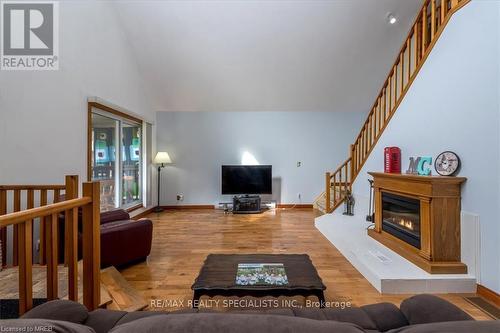 4264 Lakeview Drive, Ramara, ON - Indoor Photo Showing Living Room With Fireplace