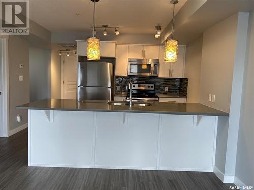 207 5301 Universal Crescent, Regina, SK - Indoor Photo Showing Kitchen With Double Sink