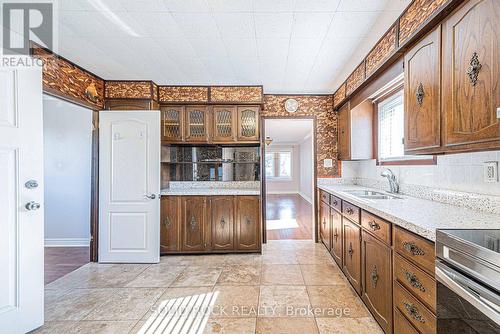 205 Ivon Avenue, Hamilton, ON - Indoor Photo Showing Kitchen With Double Sink