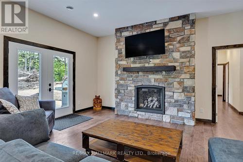 511 Brethour Road, Hastings Highlands, ON - Indoor Photo Showing Living Room With Fireplace