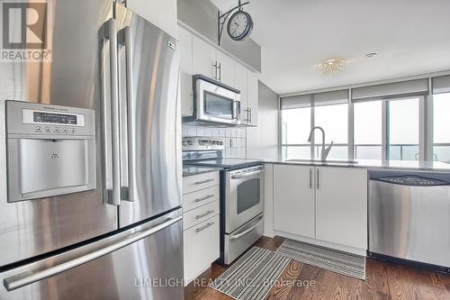 2208 - 2240 Lake Shore Boulevard W, Toronto (Mimico), ON - Indoor Photo Showing Kitchen With Stainless Steel Kitchen With Upgraded Kitchen