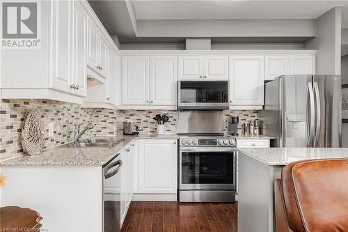 170 Water Street N Unit# 906, Cambridge, ON - Indoor Photo Showing Kitchen With Stainless Steel Kitchen With Upgraded Kitchen