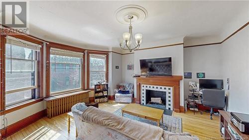 55 Orange Street, Saint John, NB - Indoor Photo Showing Living Room With Fireplace