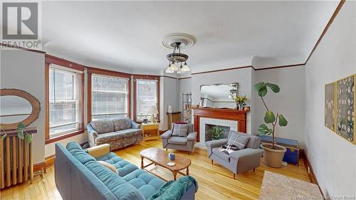 55 Orange Street, Saint John, NB - Indoor Photo Showing Living Room With Fireplace