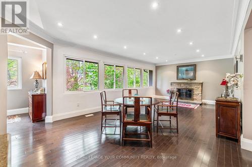 21 Yewfield Crescent, Toronto, ON - Indoor Photo Showing Dining Room With Fireplace