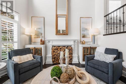 4206 Sarazen Drive, Burlington, ON - Indoor Photo Showing Living Room With Fireplace