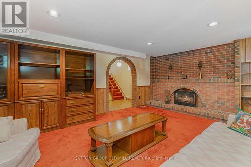 18 Bankfield Drive, Toronto, ON - Indoor Photo Showing Living Room With Fireplace