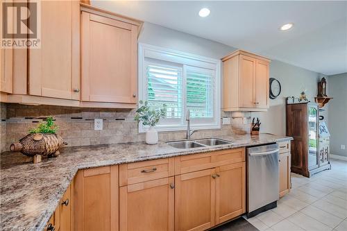 plenty of counter space - 310 Lanark Street, Caledonia, ON - Indoor Photo Showing Kitchen With Double Sink