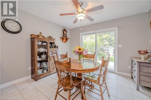 Dining Area with access  to the back yard - 310 Lanark Street, Caledonia, ON - Indoor Photo Showing Dining Room