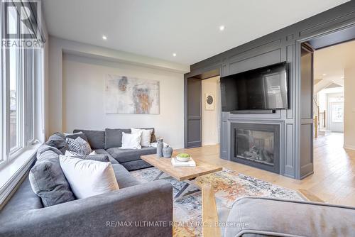 42 Buttonleaf Crescent, Whitchurch-Stouffville, ON - Indoor Photo Showing Living Room With Fireplace