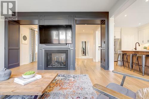 42 Buttonleaf Crescent, Whitchurch-Stouffville, ON - Indoor Photo Showing Living Room With Fireplace