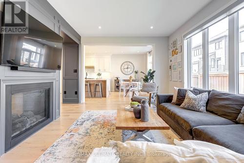 42 Buttonleaf Crescent, Whitchurch-Stouffville, ON - Indoor Photo Showing Living Room With Fireplace