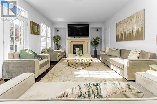 160 Smoothwater Terrace, Markham, ON - Indoor Photo Showing Living Room With Fireplace