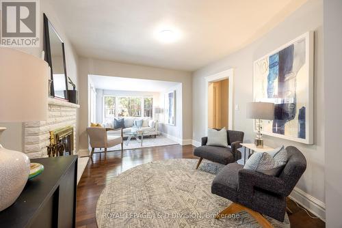 119 Glenforest Road, Toronto, ON - Indoor Photo Showing Living Room With Fireplace