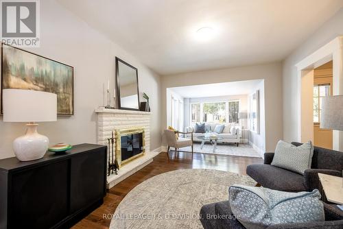 119 Glenforest Road, Toronto, ON - Indoor Photo Showing Living Room With Fireplace