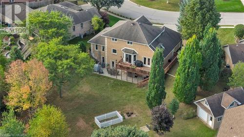 Aerial view backyard - 275 4Th Street Crescent, Hanover, ON - Outdoor