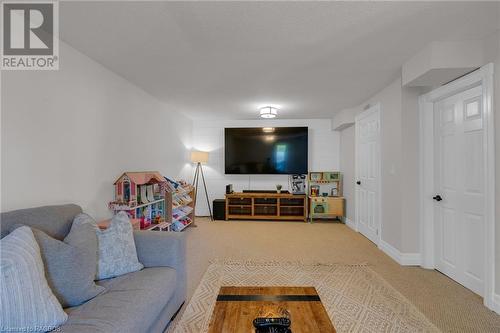 Lower level rec room - 275 4Th Street Crescent, Hanover, ON - Indoor Photo Showing Living Room