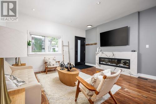 139 Drayton Avenue, Toronto, ON - Indoor Photo Showing Living Room With Fireplace