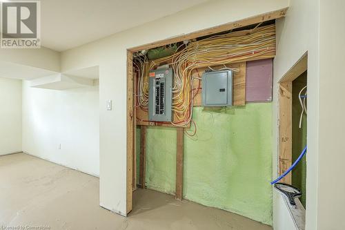 Electrical panel, foam insulation throughout - 6765 James Street, London, ON - Indoor Photo Showing Basement