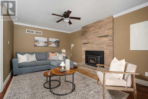 1209 Melton Drive, Mississauga, ON - Indoor Photo Showing Living Room With Fireplace