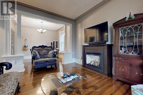 Duplex - 66 Parkside Drive, Barrie, ON - Indoor Photo Showing Living Room With Fireplace