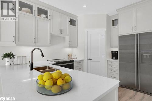 Photo digitally staged - 150 John Street, Stirling, ON - Indoor Photo Showing Kitchen With Double Sink With Upgraded Kitchen