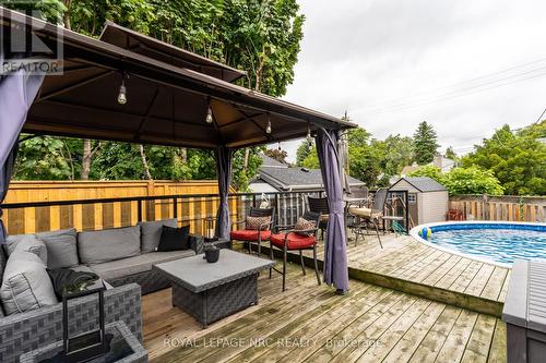 18 Irving Place, Hamilton, ON - Outdoor With Above Ground Pool With Deck Patio Veranda With Exterior