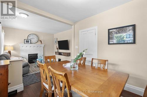 483 Dunsmure Road, Hamilton, ON - Indoor Photo Showing Dining Room With Fireplace