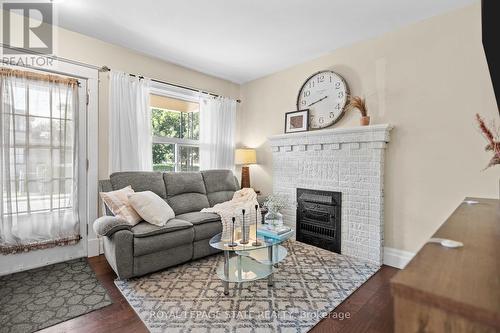 483 Dunsmure Road, Hamilton, ON - Indoor Photo Showing Living Room With Fireplace