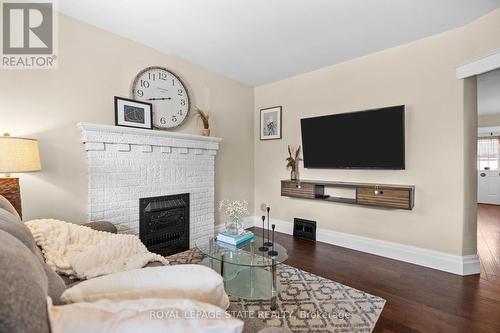 483 Dunsmure Road, Hamilton, ON - Indoor Photo Showing Living Room With Fireplace