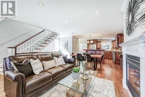 100 Dunington Drive, Toronto, ON - Indoor Photo Showing Living Room With Fireplace