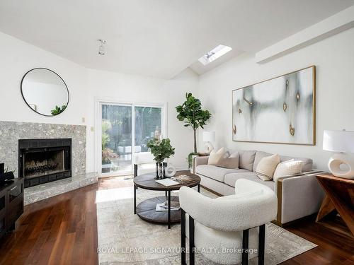 233 Torrens Ave, Toronto, ON - Indoor Photo Showing Living Room With Fireplace