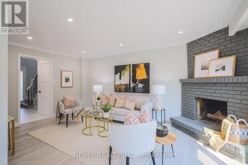 113 Simmons Boulevard, Brampton, ON - Indoor Photo Showing Living Room With Fireplace