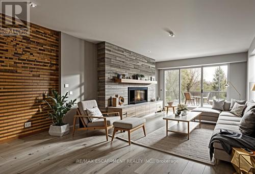 302 King Street E, Caledon, ON - Indoor Photo Showing Living Room With Fireplace