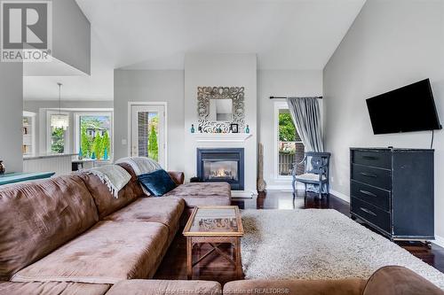 144 Train Court, Kingsville, ON - Indoor Photo Showing Living Room With Fireplace