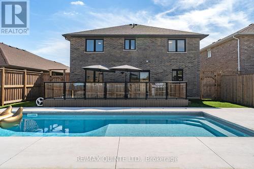 8 Vertis Court, Belleville, ON - Outdoor With In Ground Pool With Deck Patio Veranda