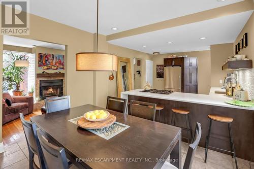 66 Yates Street, St. Catharines, ON - Indoor Photo Showing Dining Room With Fireplace